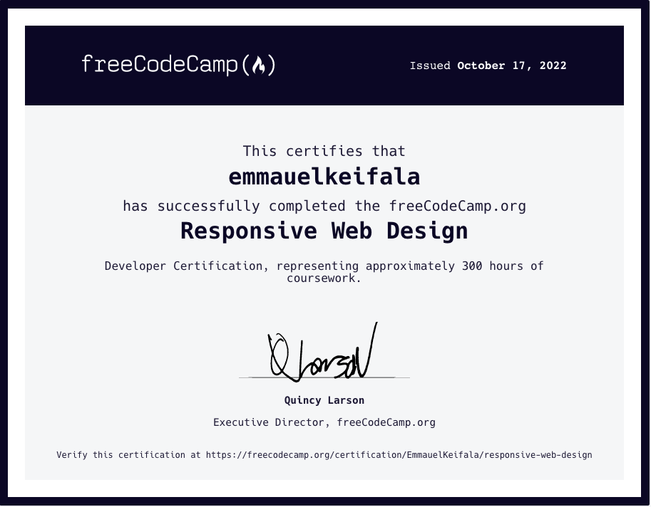 Responsive Design cert